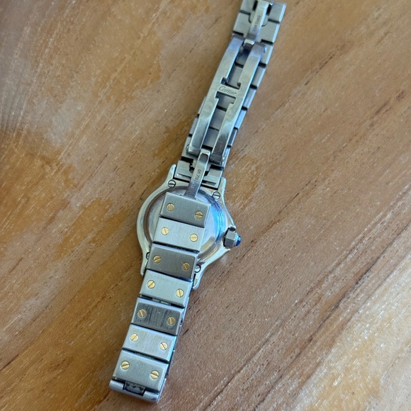 Vintage Cartier Santos Octagon 24mm 18K Yellow Gold Stainless Steel Watch main image 4
